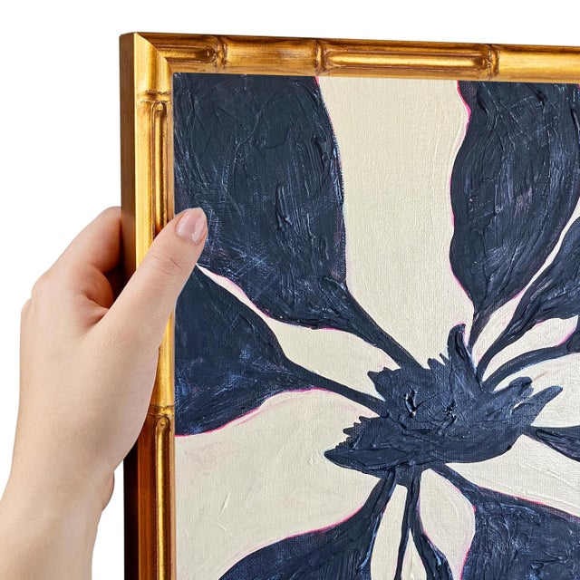 2020s Abstract Botanical Acrylic Painting on Canvas, Framed Original Modern Organic Art by Tatiana Duperault For Sale - Image 5 of 5