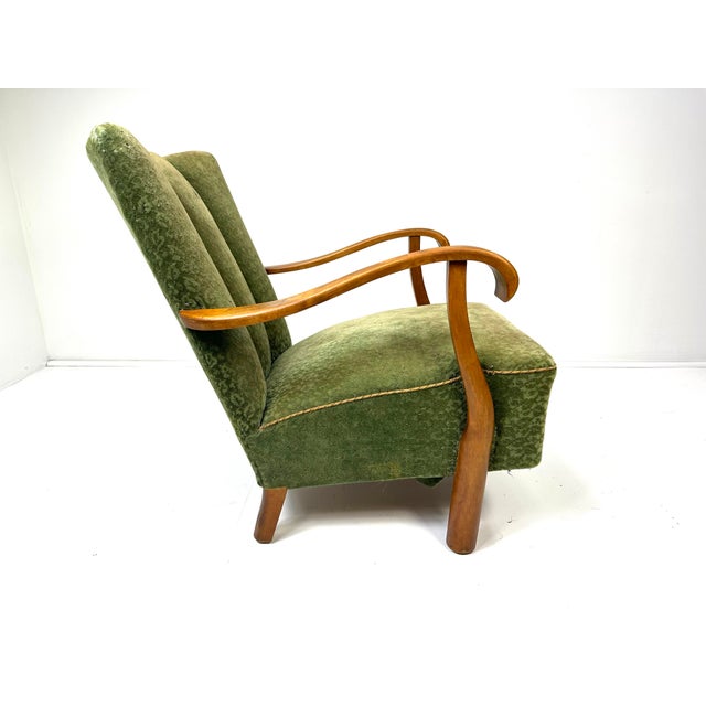 Fritz Hansen 1940’s Swedish Lounge Chair For Sale - Image 4 of 9