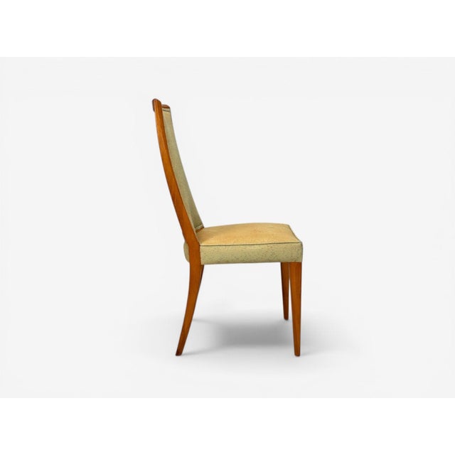 Green Grosfeld House, Six Dining Chairs, Walnut, Fabric, Usa, 1970s For Sale - Image 8 of 15