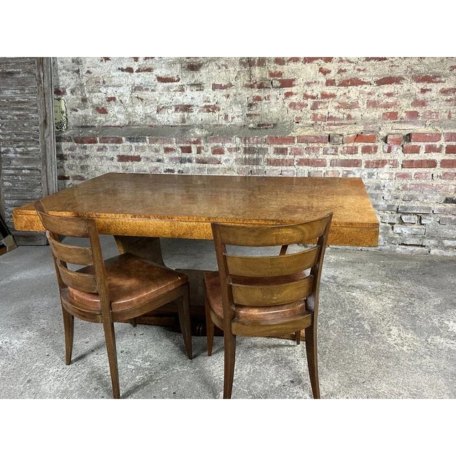 1920s Art Deco Table in Elm, 1920s For Sale - Image 5 of 9
