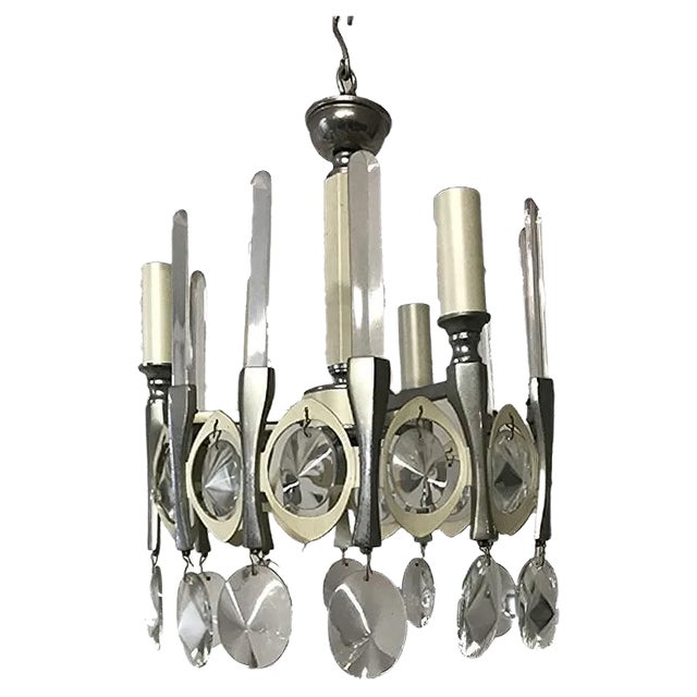 Mid-Century Italian Chandelier by Gaetano Sciolari For Sale