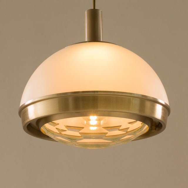 1960s Pendant Lamp in Aluminum and Glass by Pia Gudietti Cripa for Lumi, Milan, Italy, 1970s For Sale - Image 5 of 9