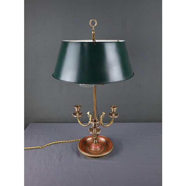 Early 20th Century Restoration Bronze Bouillotte Lamp For Sale - Image 6 of 18