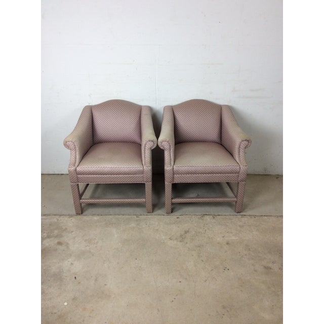 Pair Polka Dot Pink Accent Chairs For Sale In Philadelphia - Image 6 of 12