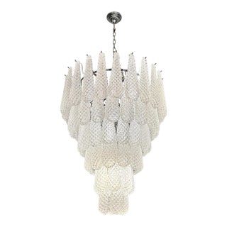 Mid-Century Modern “Elegant Murano Glass ‘Conchiglie’ Chandelier – Venetian Masterpiece” For Sale