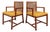 Rare Pair of Mid-Century Modern Cane-Backed Armchairs in Walnut & Bouclé Attributed to Michael Taylor for Baker (New World Collection), Usa, C. 1960s For Sale
