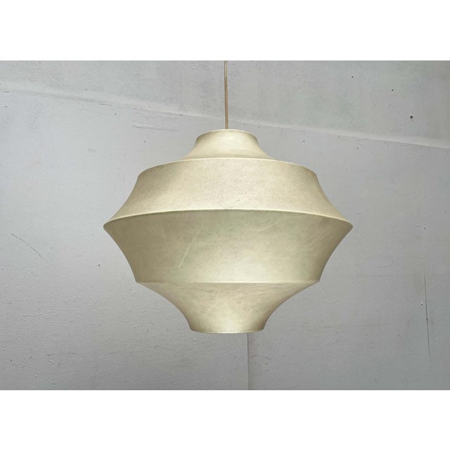 Mid-Century Modern Cocoon Pendant Lamp by Friedel Wauer for Goldkant Leuchten, Germany, 1960s For Sale - Image 10 of 18