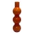 Late 20th Century Modern Global Views Tangerine “ Macchia” Mottled Art Glass Triple Gourd Totem Vase by Turtle and Crane - Palm Beach Regency Style For Sale