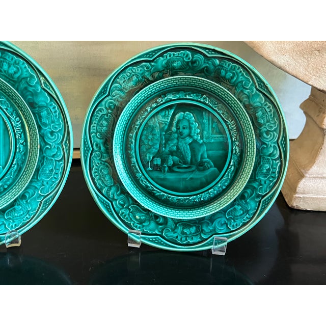 French Mid 19th Century French Portrait Plates by Brevet D’Invention a.d.t.- Set of 3 For Sale - Image 3 of 8
