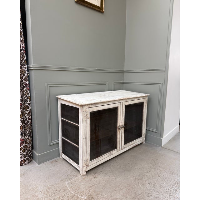 White Mid-Century Patinated Pantry, 1950s For Sale - Image 8 of 16