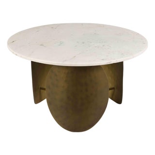Indio White Marble Cocktail Table For Sale