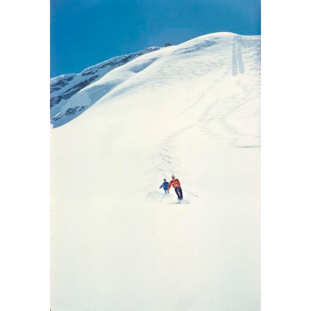 The Perfect Piste by Toni Frissell Two downhill skiers on powder snow, Zermatt, Switzerland, 1960. (Photo by Toni...