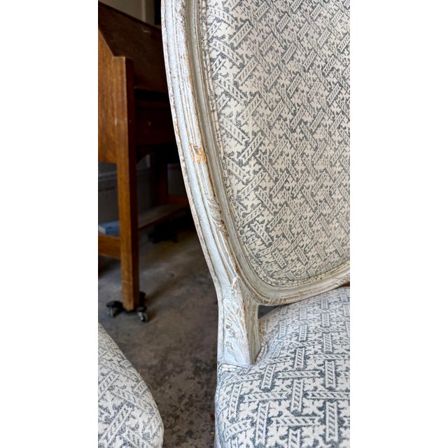Late 19th Century French Chairs With Rose Tarlow Fabric For Sale - Image 12 of 12