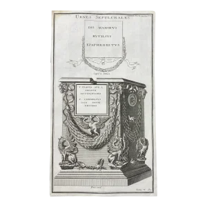 Antique Roman Urns and Tomb Engraving