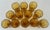 Set of 12 Vintage Mid Century Morgantown Amber Crinkled Glasses For Sale In Providence - Image 6 of 9
