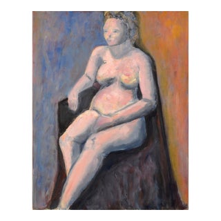 Modern Figure in Pink, Contemporary Figurative Abstract For Sale