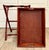 Vintage Faux Bamboo Folding Butler's Tray Table With Woven Cane Tray For Sale - Image 13 of 14
