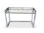 Late 20th Century 1970s Willy Rizzo–Style Chrome & Glass Writing Desk | Geometric Hollywood Regency Console Table For Sale - Image 5 of 13