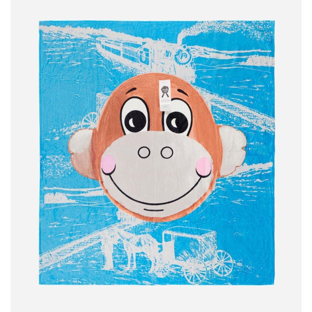 Jeff Koons Monkey Train beach towel 2008: This Koons towel is a highly decorative limited edition 2008 Jeff Koons Monkey...