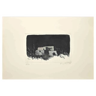 Enotrio Pugliese, Landscape, 1967, Etching For Sale
