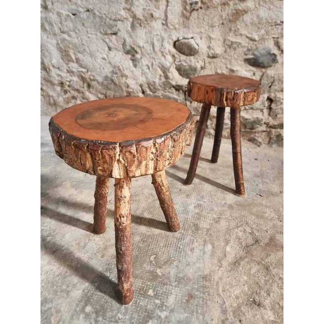 Vintage Wooden Stools, France, 1960s, Set of 2 For Sale - Image 12 of 18