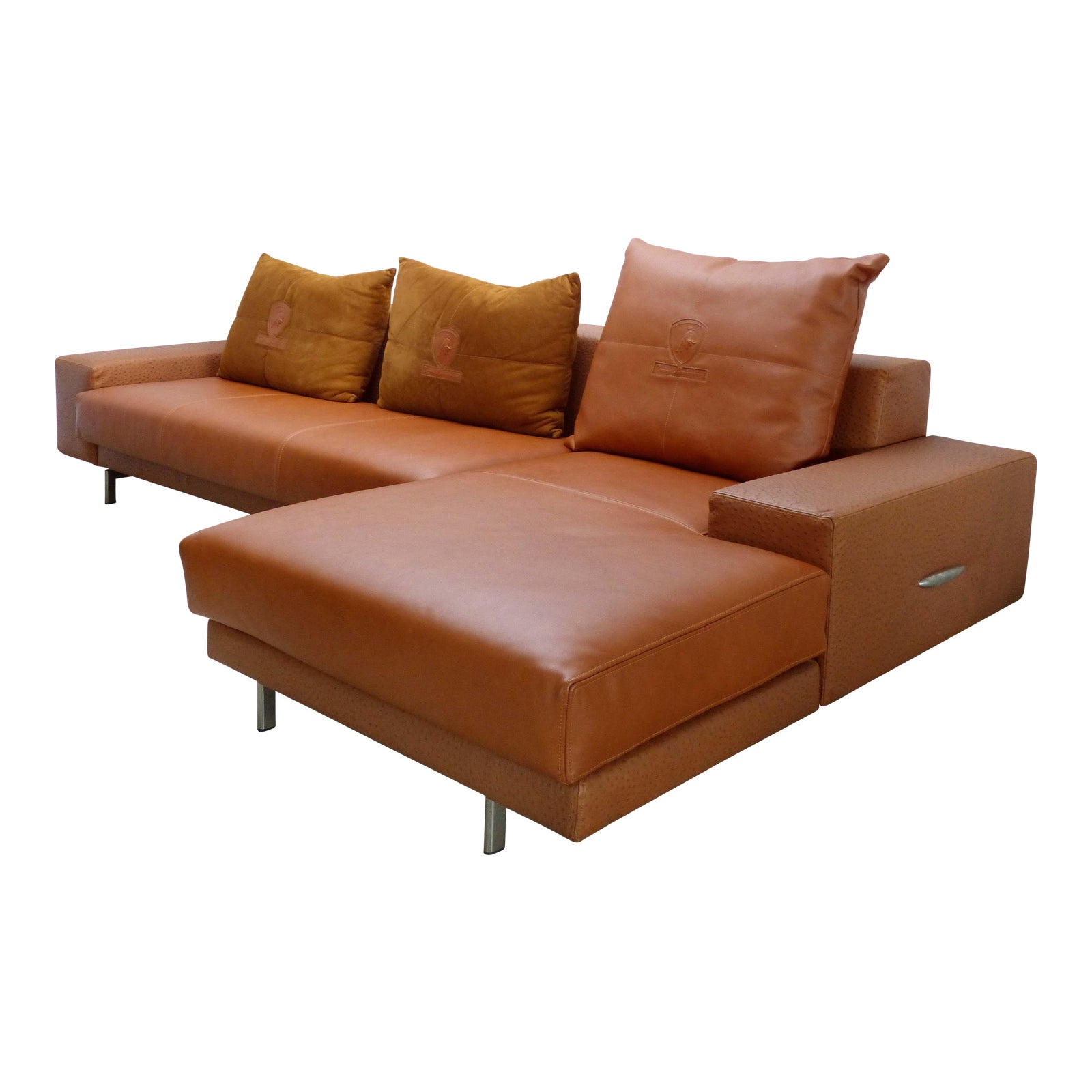 Casa Tonino Lamborghini Pilot Collection Sofa In Leather Ostrich Suede Chairish