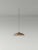 Small brown headhat plate pendant lamp by santa & cole dimensions: d 35 x h 9 cm materials: metal. Cable lenght: 3mts....