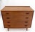 Oiled Walnut 4 Drawers Back Splash Bachelor Chest Dresser For Sale - Image 11 of 13