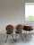 1980s Ghost Draped Wicker Tromp l'Oeil Table + 2 Bistro Chairs, Bohemian Hand Woven For Sale - Image 5 of 12