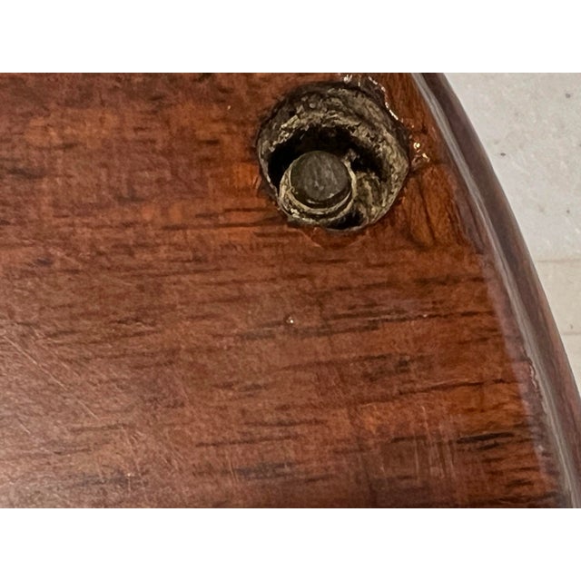 Antique Handled Sheraton Butler Tray With Flowered Decoupage For Sale - Image 10 of 10