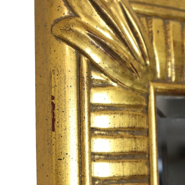 Hollywood Regency Bevelled Gold Mirror from Deknudt, 1970s For Sale - Image 17 of 18
