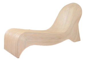 Betty Cobonpue Sculptural Split Reed Rattan Chaise Lounge