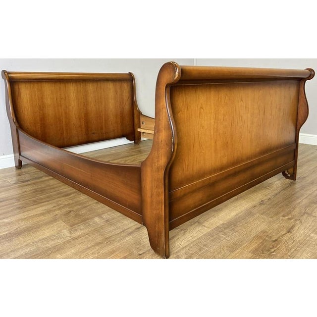 Vintage French Sleigh Double Bed Frame For Sale - Image 17 of 17