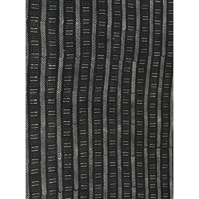 Textile Lg Vintage Malian Black & White Mud Cloth Textile 88" by 62" For Sale - Image 7 of 10