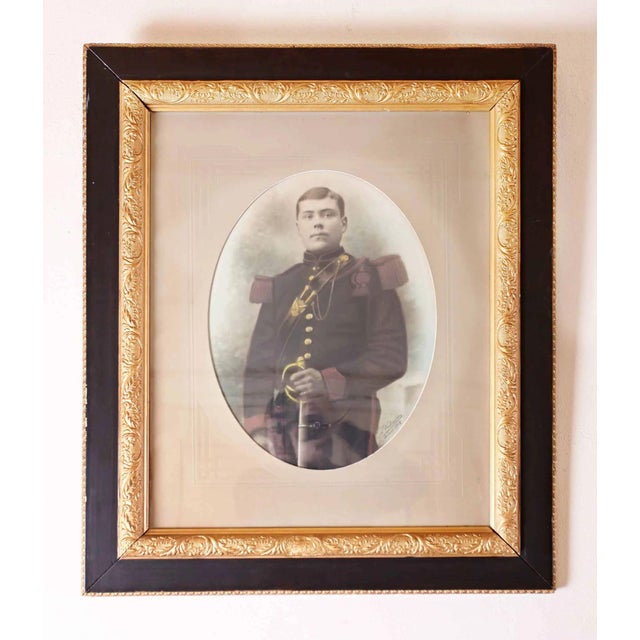 2000 - 2009 Belgian Artist, Cavalry Officer, Pastel on Cardboard, Framed For Sale - Image 5 of 5