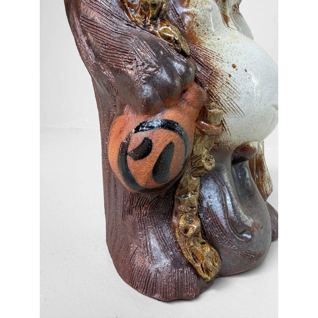 Black Decorative Tanuki Figure, Shigaraki, Japan, 1970s For Sale - Image 8 of 12