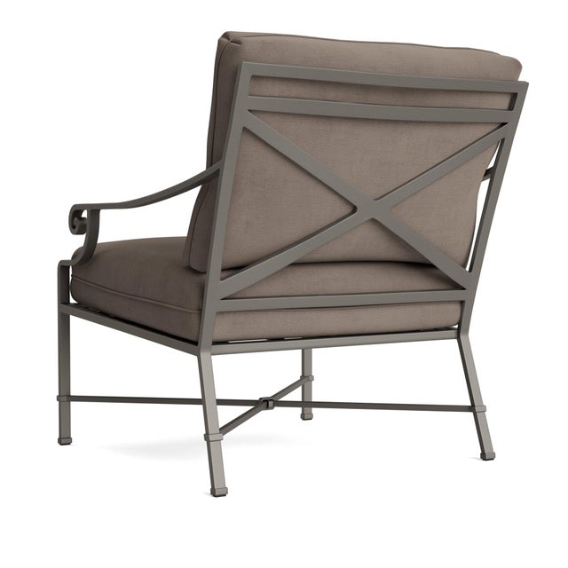 Not Yet Made - Made To Order Brown Jordan Venetian Lounge Chair, Mica frame with Fusion Taupe fabric For Sale - Image 5 of 11
