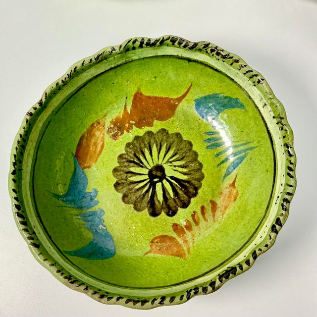 1950s Vintage Mexican Southwestern Folk Art Tlaquepaque Pottery Serving Bowls - Set of 4. For Sale - Image 10 of 12