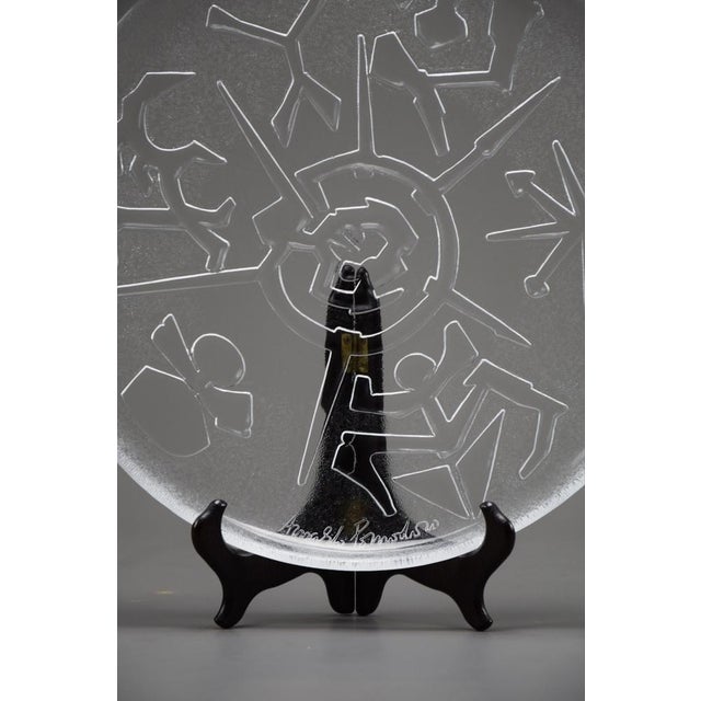 Sculptural Glass Plate by Arnaldo Pomodoro, 1960s For Sale - Image 6 of 8