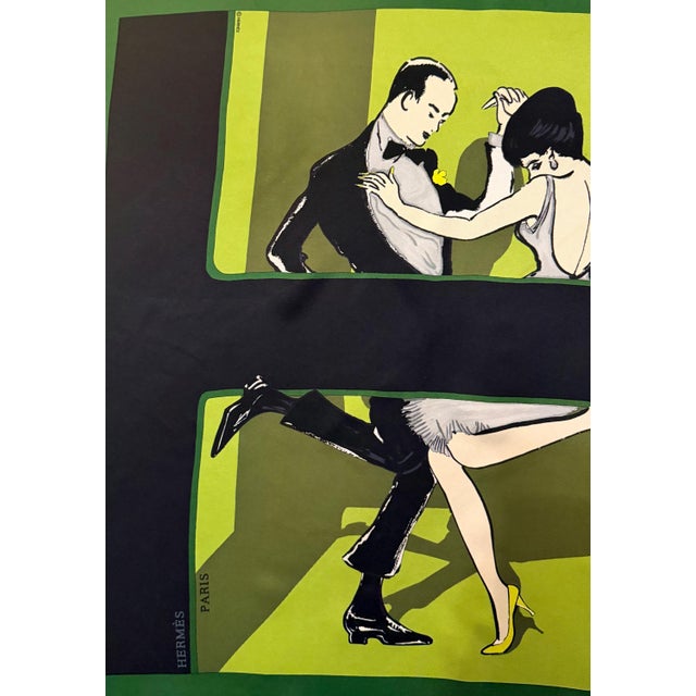 Late 20th Century HERMÈS SWINGING saint-GERMAIN Silk Scarf designed by Jean Louis Clerc and Anamorphee 2007 For Sale - Image 5 of 10