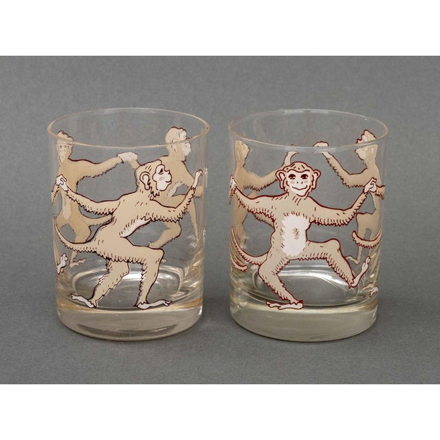 Transparent Late 20th Century c.e. Tausch Giraffe and Monkey Glasses, 9 For Sale - Image 8 of 12