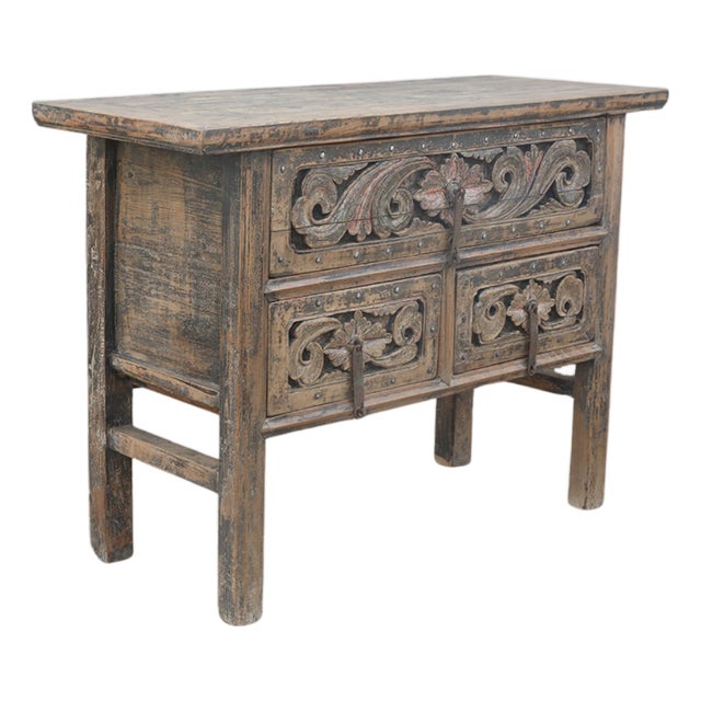 Antique Chinese Shanxi Province Elm Hall Table For Sale