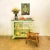 Faux marble painted top and still life “shelf” painted doors. Extremely charming; with a functional shelf and study...
