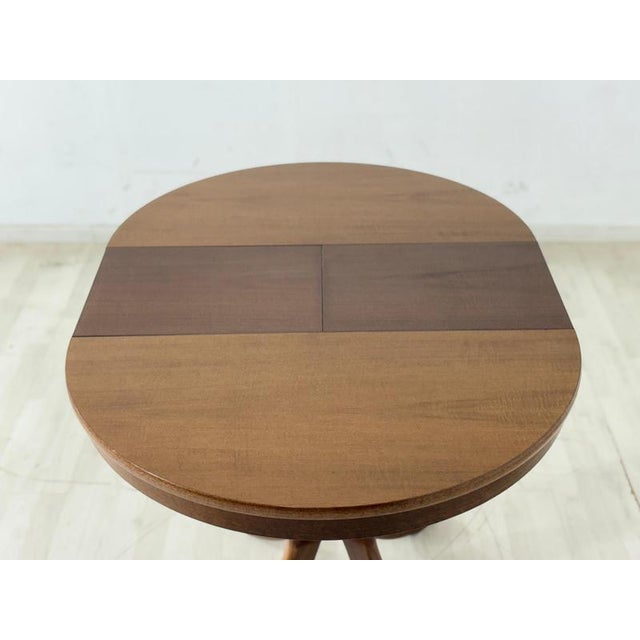 Mid-Century Round & Extendable Kitchen or Dining Table For Sale - Image 4 of 9
