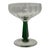Vintage Bryce Holiday Green Stem Champagne Tall Sherbet Glasses Set of 14 Made in USA c. 1950s-1960s. Approximately 4⅝"...