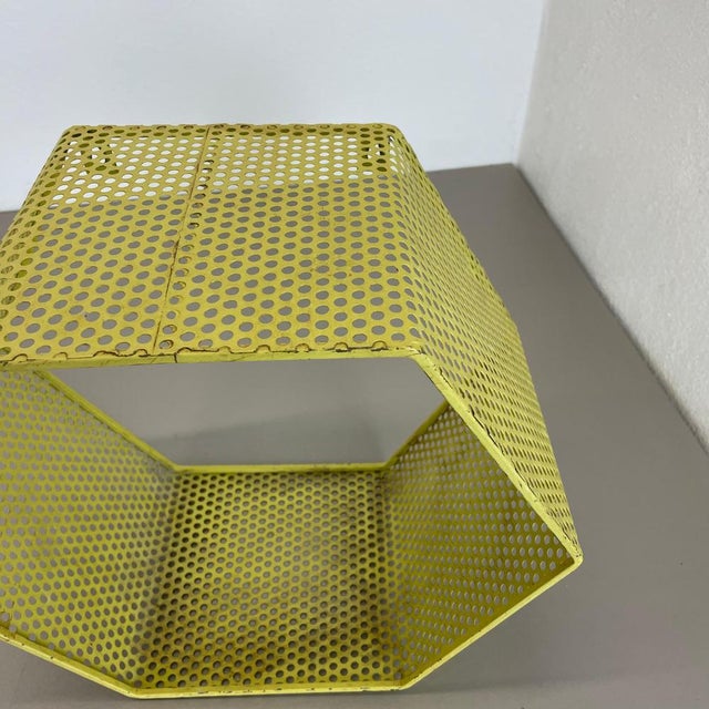 Small Yellow Cube Form Wall Unit attributed to Mathieu Matégot, 1950 For Sale - Image 11 of 18