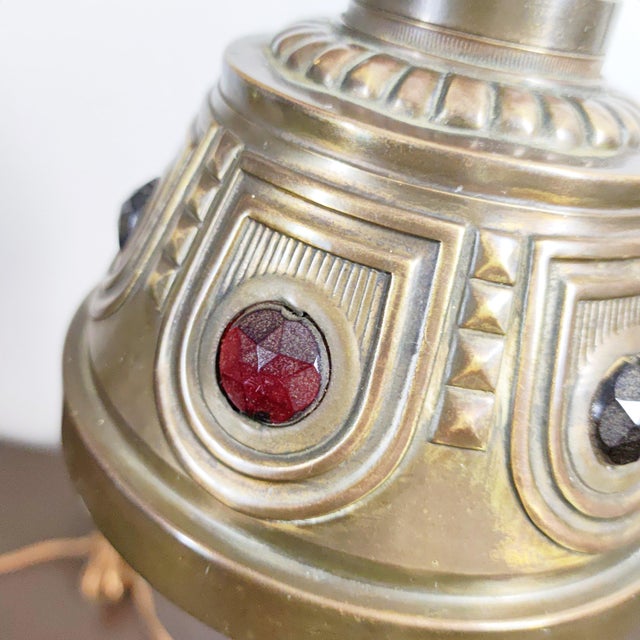 An exceptional example of early Art Deco craftsmanship from the 1920s, this antique cabinet desk lamp seamlessly blends...