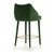 Figueroa Bar Stool in Green Velvet from Insidherland For Sale - Image 4 of 11