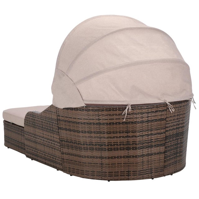 Mid-Century Modern Baloo Daybed, Grey Brown/Light Grey For Sale - Image 3 of 12