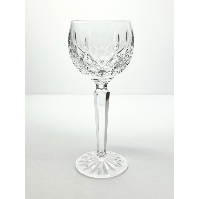 Waterford 1980s Waterford “Lismore” Crystal Hock Wine Glasses - Set of 8 For Sale - Image 4 of 8